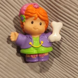 Mattel Small Girl Figure Toy in Purple, Green, Orange, Pink, White